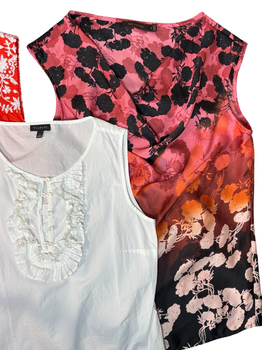 Talbots and the Limited sleeveless blouse bundle size small embroidered floral - Picture 4 of 8